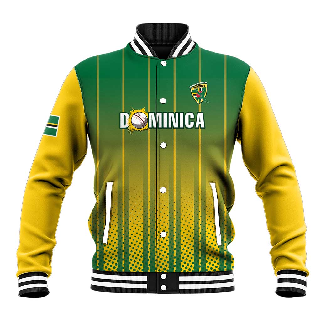 Custom Dominica Cricket Baseball Jacket Sporty Style - Wonder Print Shop