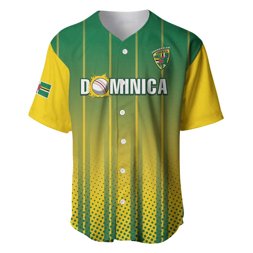 Custom Dominica Cricket Baseball Jersey Sporty Style - Wonder Print Shop