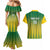 Custom Dominica Cricket Couples Matching Mermaid Dress and Hawaiian Shirt Sporty Style - Wonder Print Shop