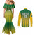 Custom Dominica Cricket Couples Matching Mermaid Dress and Long Sleeve Button Shirt Sporty Style