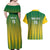 Custom Dominica Cricket Couples Matching Off Shoulder Maxi Dress and Hawaiian Shirt Sporty Style - Wonder Print Shop