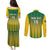 Custom Dominica Cricket Couples Matching Puletasi and Long Sleeve Button Shirt Sporty Style - Wonder Print Shop