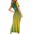 Custom Dominica Cricket Family Matching Short Sleeve Bodycon Dress and Hawaiian Shirt Sporty Style - Wonder Print Shop