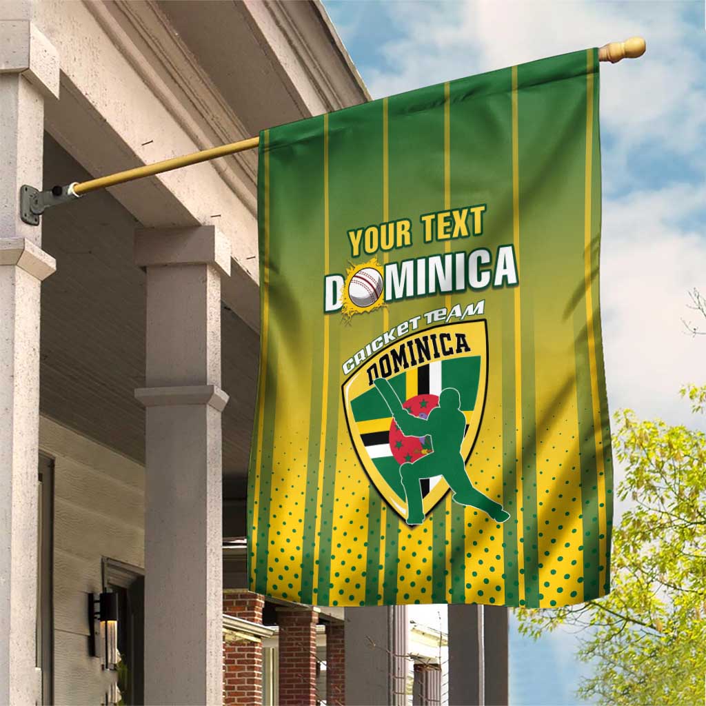 Custom Dominica Cricket Garden Flag Sporty Style - Wonder Print Shop