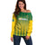 Custom Dominica Cricket Off Shoulder Sweater Sporty Style - Wonder Print Shop