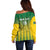 Custom Dominica Cricket Off Shoulder Sweater Sporty Style - Wonder Print Shop