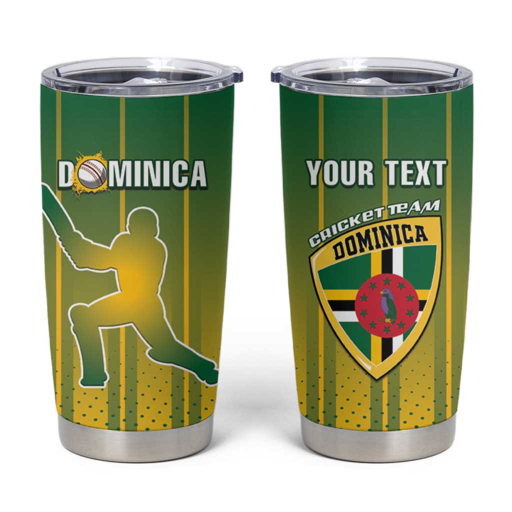 Custom Dominica Cricket Tumbler Cup Sporty Style - Wonder Print Shop