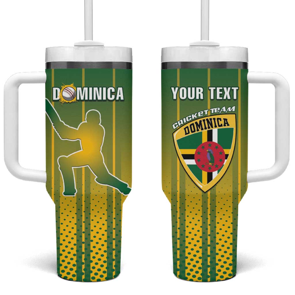 Custom Dominica Cricket Tumbler With Handle Sporty Style - Wonder Print Shop