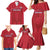 Custom Liberia Football Family Matching Mermaid Dress and Hawaiian Shirt Lion Mascot - Red - Wonder Print Shop