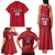 Custom Liberia Football Family Matching Tank Maxi Dress and Hawaiian Shirt Lion Mascot - Red - Wonder Print Shop