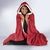 Custom Liberia Football Hooded Blanket Lion Mascot - Red