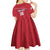 Custom Liberia Football Kid Short Sleeve Dress Lion Mascot - Red - Wonder Print Shop