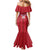 Custom Liberia Football Mermaid Dress Lion Mascot - Red - Wonder Print Shop