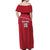 Custom Liberia Football Off Shoulder Maxi Dress Lion Mascot - Red - Wonder Print Shop