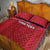 Custom Liberia Football Quilt Bed Set Lion Mascot - Red - Wonder Print Shop