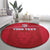 Custom Liberia Football Round Carpet Lion Mascot - Red