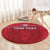 Custom Liberia Football Round Carpet Lion Mascot - Red