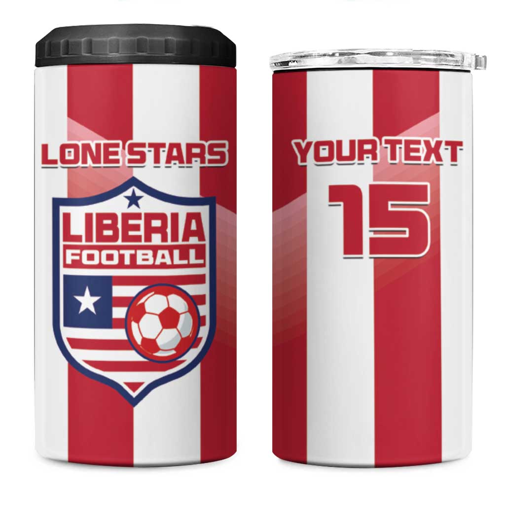 Custom Liberia Football 4 in 1 Can Cooler Tumbler Sporty Style - Wonder Print Shop