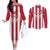 Custom Liberia Football Couples Matching Off The Shoulder Long Sleeve Dress and Long Sleeve Button Shirt Sporty Style