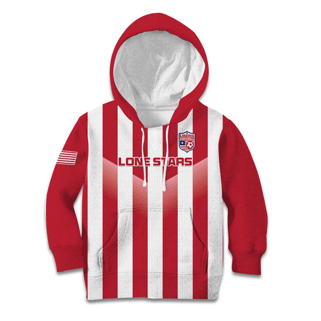 Custom Liberia Football Kid Hoodie Sporty Style - Wonder Print Shop