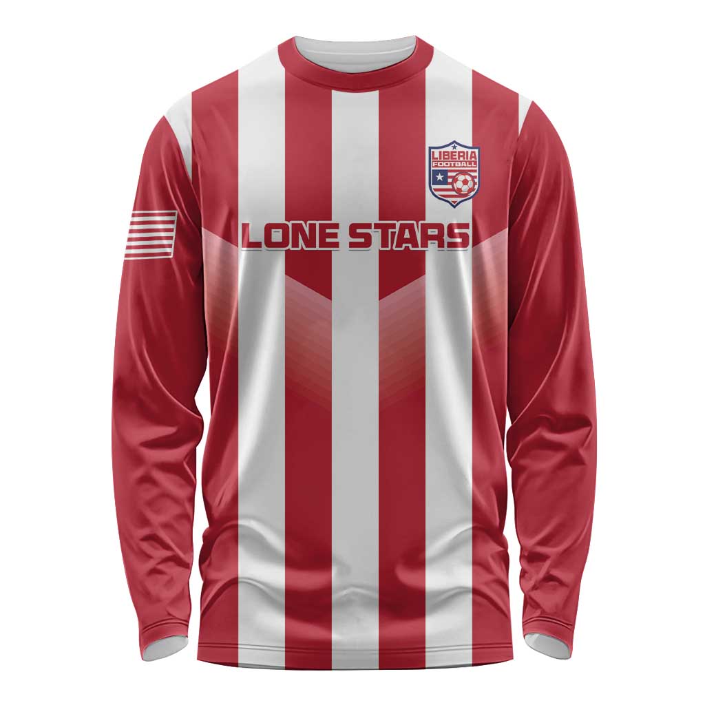 Custom Liberia Football Long Sleeve Shirt Sporty Style - Wonder Print Shop