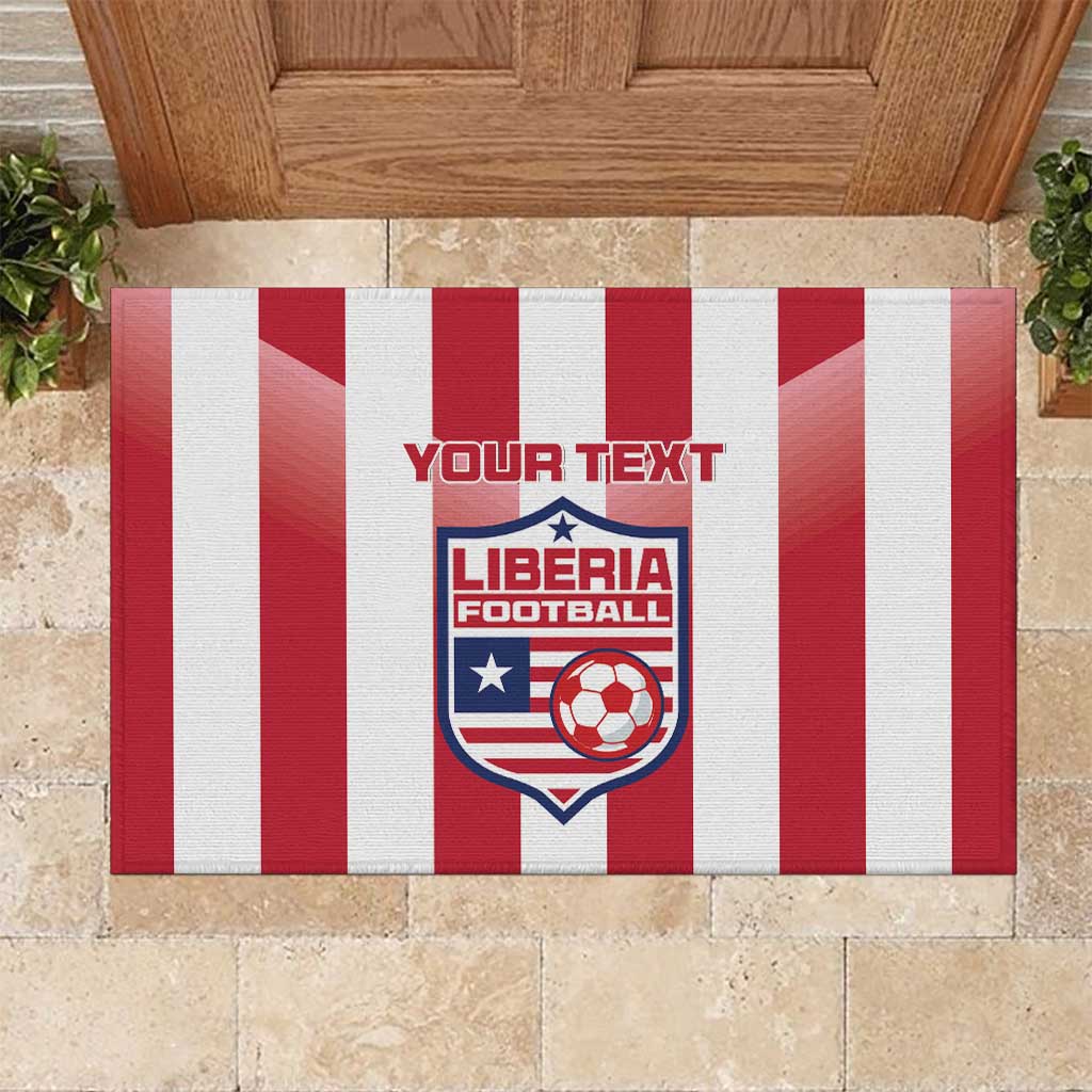 Custom Liberia Football Rubber Doormat Sporty Style - Wonder Print Shop