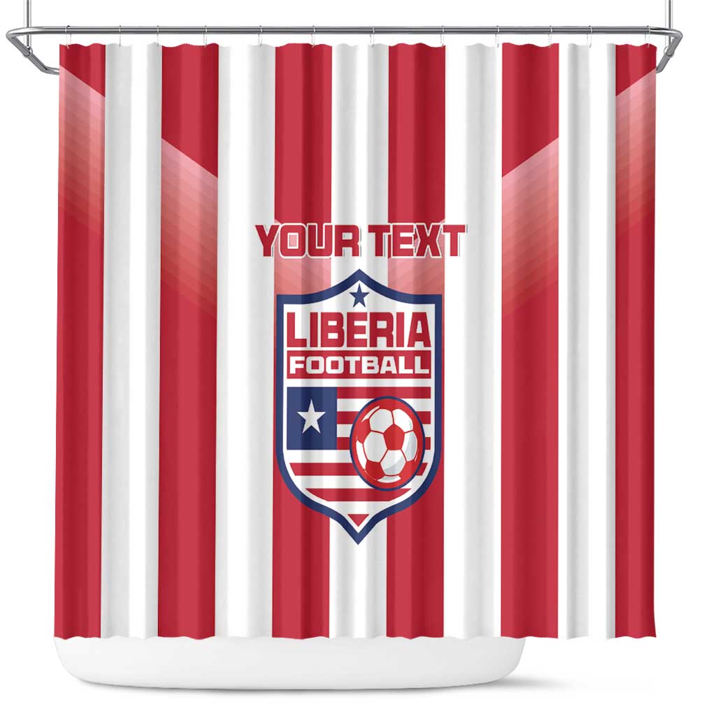 Custom Liberia Football Shower Curtain Sporty Style