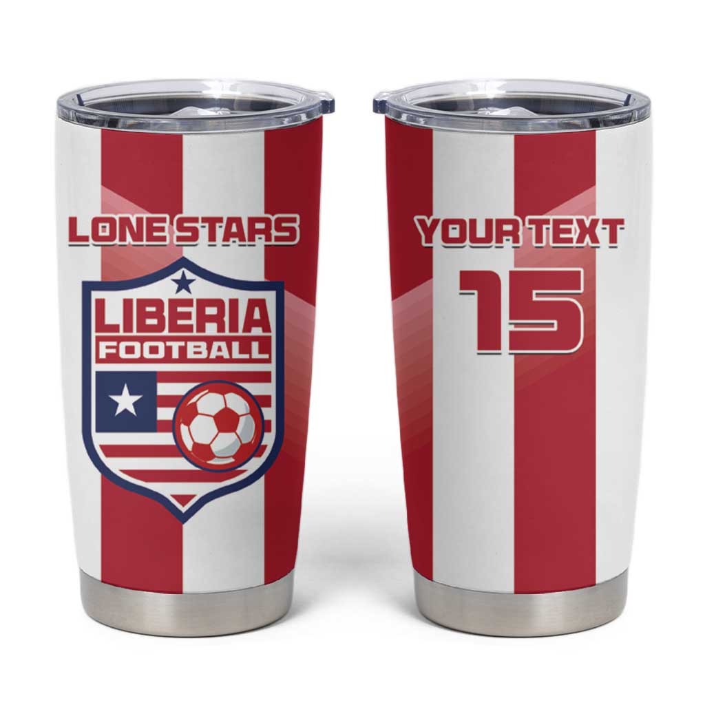 Custom Liberia Football Tumbler Cup Sporty Style - Wonder Print Shop