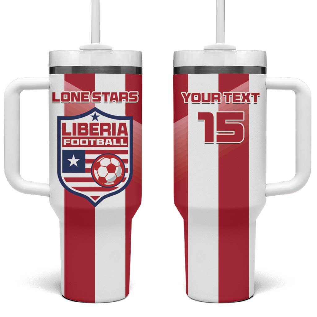 Custom Liberia Football Tumbler With Handle Sporty Style - Wonder Print Shop