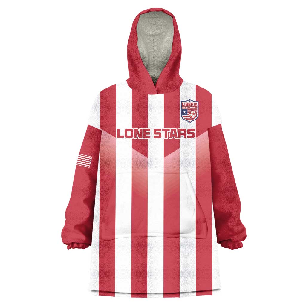 Custom Liberia Football Wearable Blanket Hoodie Sporty Style - Wonder Print Shop