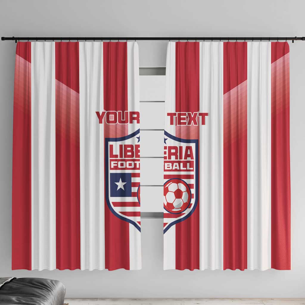 Custom Liberia Football Window Curtain Sporty Style - Wonder Print Shop