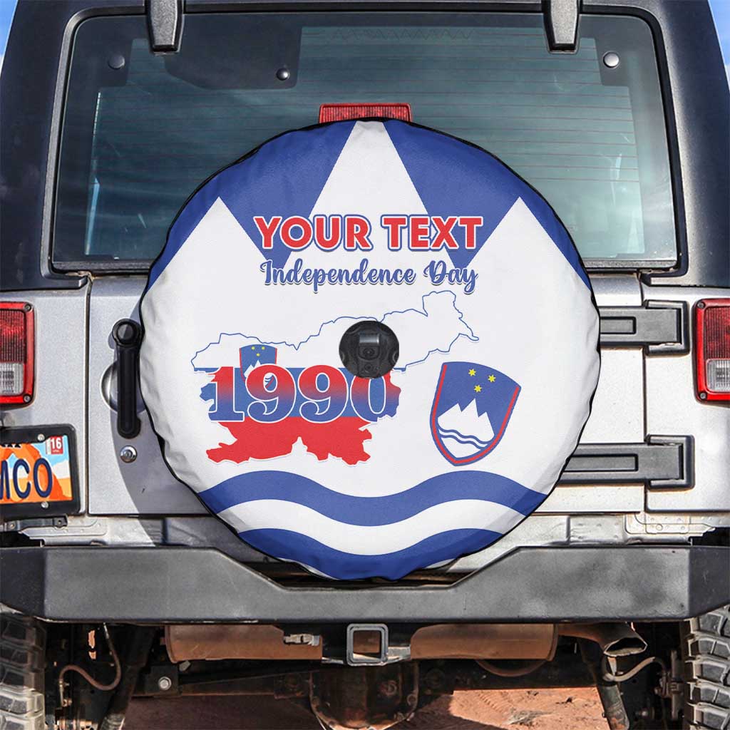 Personalised Slovenia Independence Day Spare Tire Cover Flag Map With Coat Of Arms - Wonder Print Shop