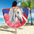 Personalised Balkan Lipizzaner Horse Slovenia Beach Blanket Carnation Sporty Style - Wonder Print Shop