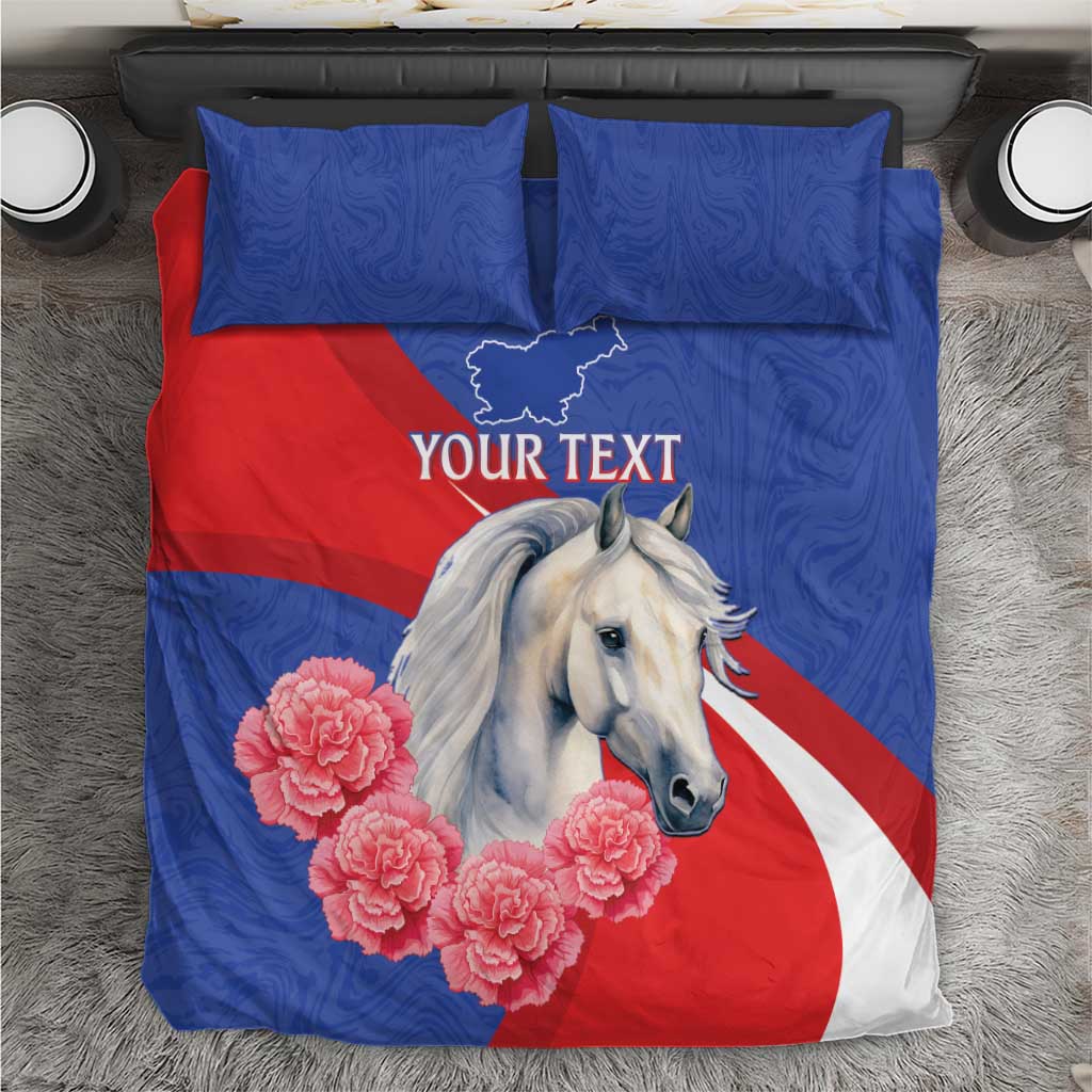 Personalised Balkan Lipizzaner Horse Slovenia Bedding Set Carnation Sporty Style - Wonder Print Shop