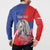 Personalised Balkan Lipizzaner Horse Slovenia Button Sweatshirt Carnation Sporty Style - Wonder Print Shop