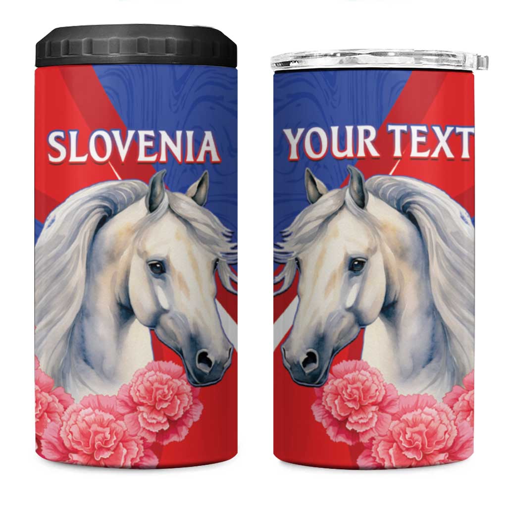 Personalised Balkan Lipizzaner Horse Slovenia 4 in 1 Can Cooler Tumbler Carnation Sporty Style - Wonder Print Shop