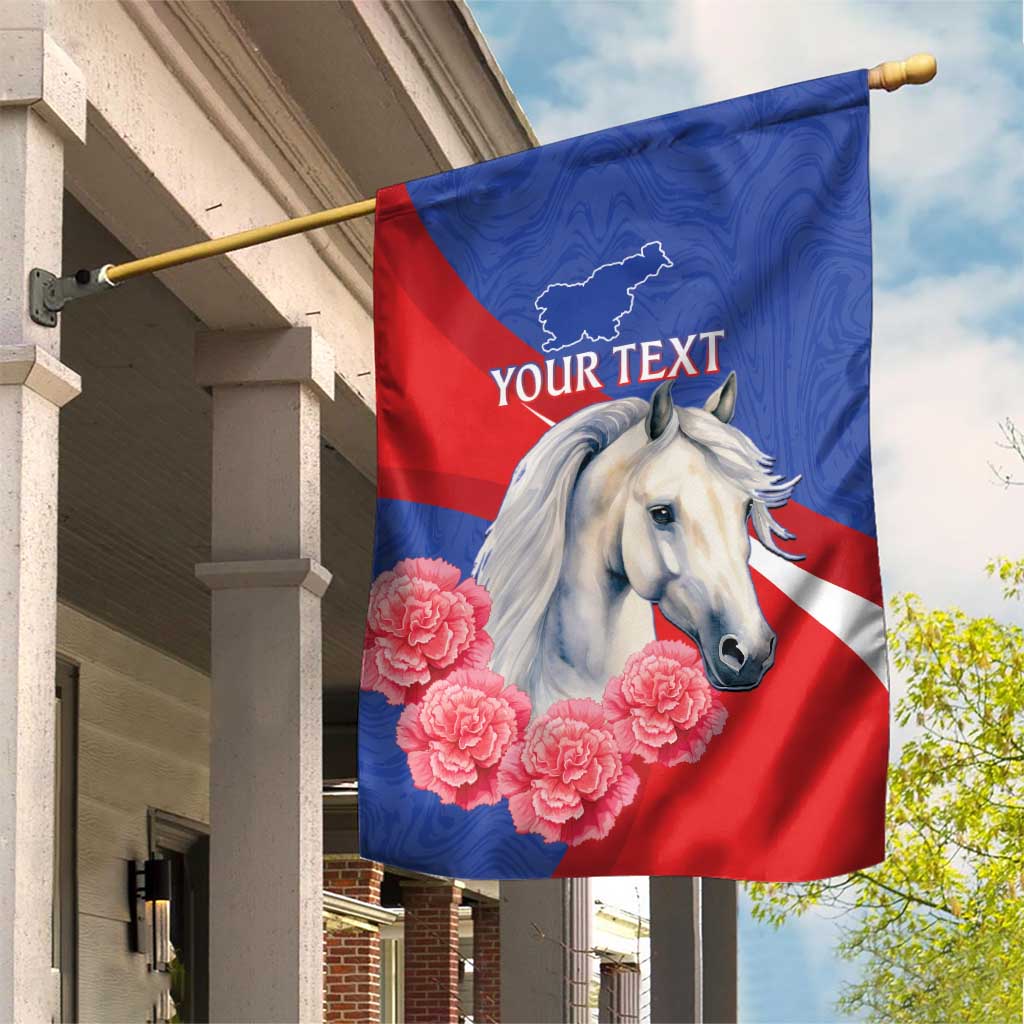 Personalised Balkan Lipizzaner Horse Slovenia Garden Flag Carnation Sporty Style - Wonder Print Shop