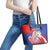 Personalised Balkan Lipizzaner Horse Slovenia Leather Tote Bag Carnation Sporty Style - Wonder Print Shop