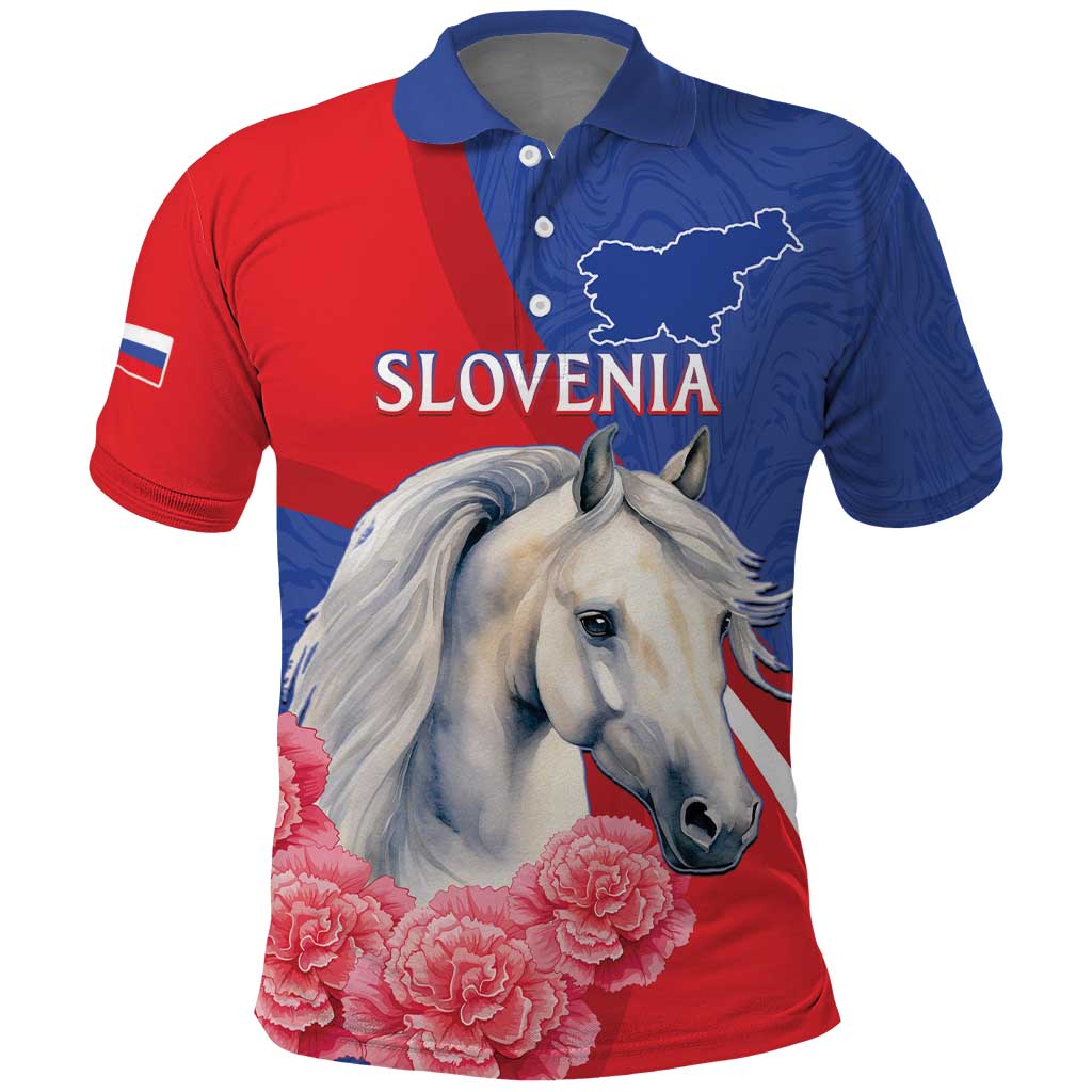 Personalised Balkan Lipizzaner Horse Slovenia Polo Shirt Carnation Sporty Style