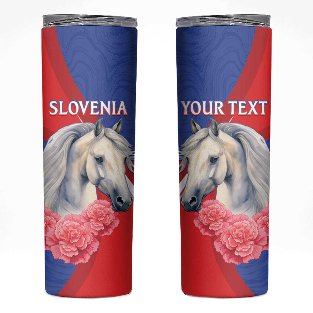 Personalised Balkan Lipizzaner Horse Slovenia Skinny Tumbler Carnation Sporty Style - Wonder Print Shop