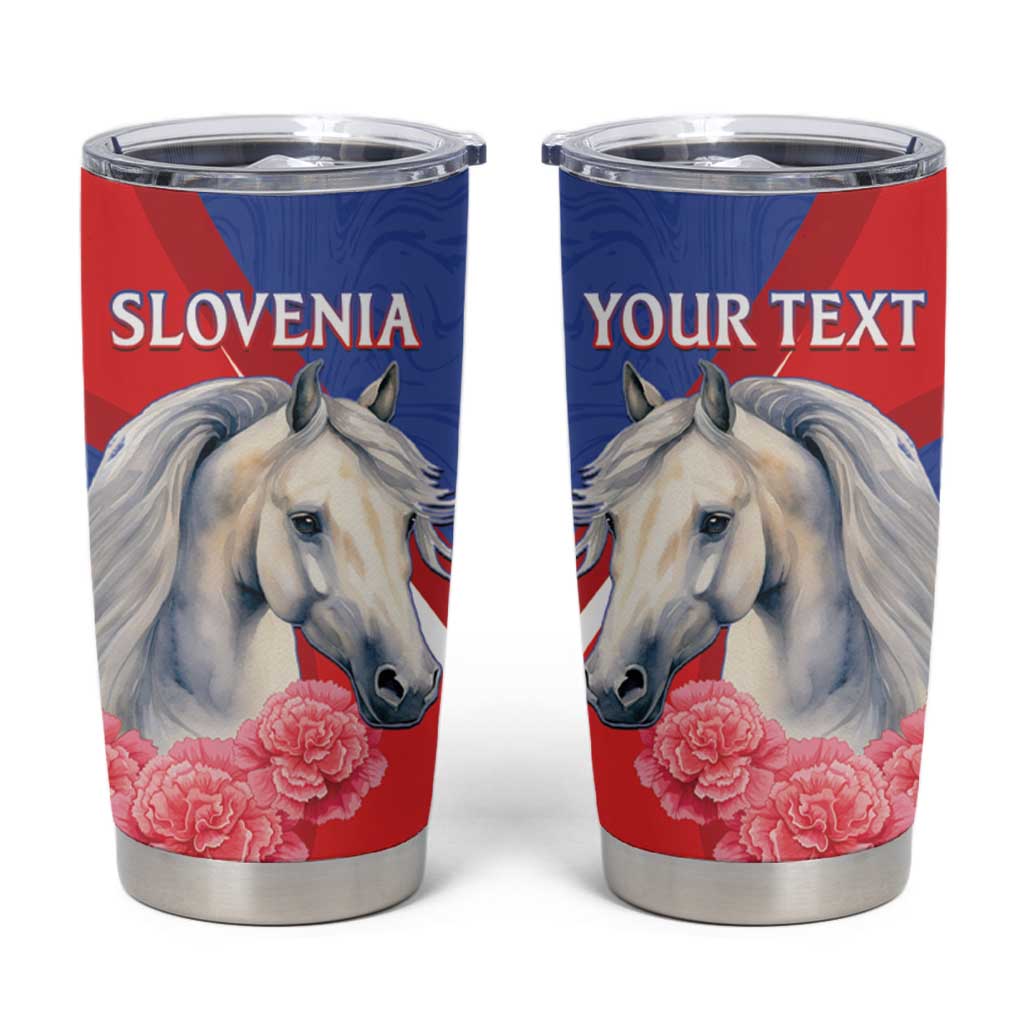 Personalised Balkan Lipizzaner Horse Slovenia Tumbler Cup Carnation Sporty Style - Wonder Print Shop