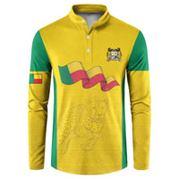 Custom Benin Football Button Sweatshirt Go Champions Les Guepards - Wonder Print Shop