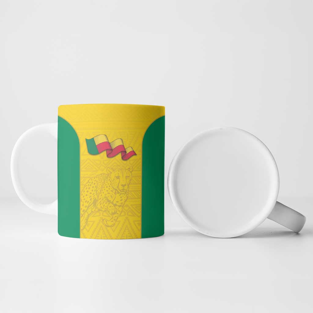 Custom Benin Football Ceramic Mug Go Champions Les Guepards - Wonder Print Shop