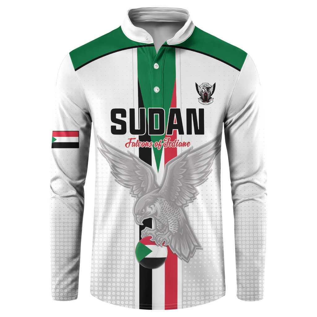 Custom Sudan Football Button Sweatshirt Go Champions Falcons of Jediane - Wonder Print Shop