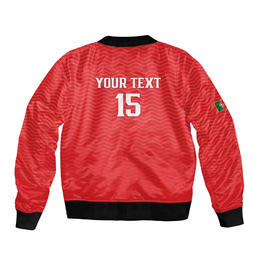 Custom Portugal Football Bomber Jacket Never Back Down 2026