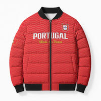 Custom Portugal Football Bomber Puffer Jacket Never Back Down 2026