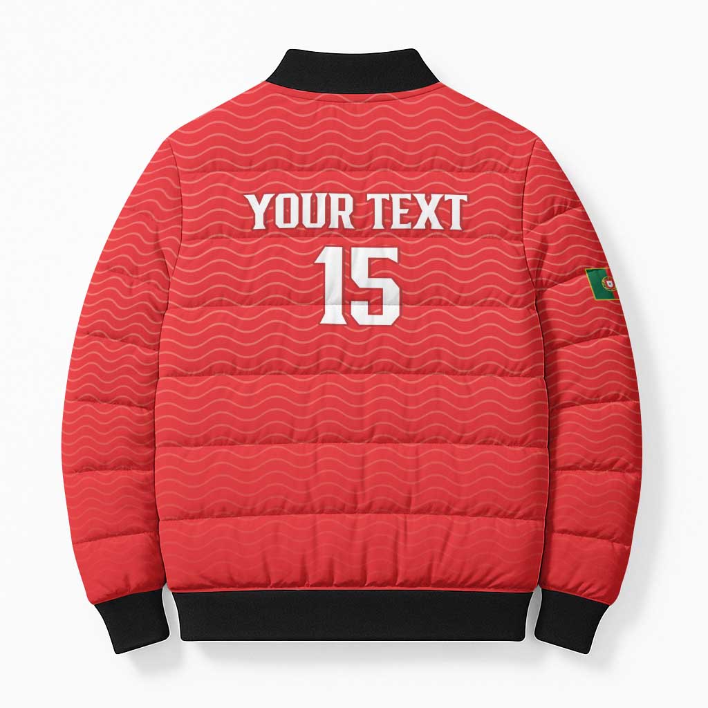 Custom Portugal Football Bomber Puffer Jacket Never Back Down 2026