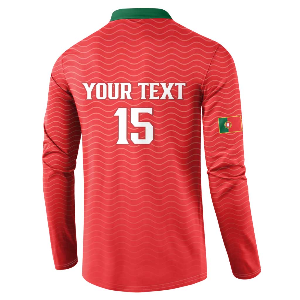 Custom Portugal Football Button Sweatshirt Never Back Down 2026