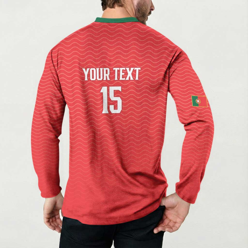 Custom Portugal Football Button Sweatshirt Never Back Down 2026