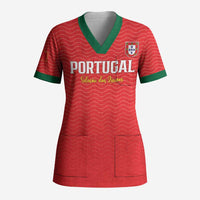 Custom Portugal Football Scrub Top Never Back Down 2026